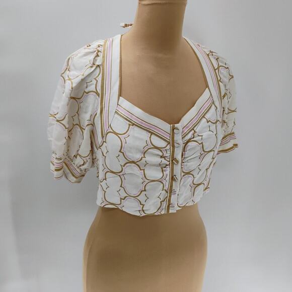 Suncoo Paris White Cropped blouse new with tags lutece blouse - Picture 13 of 15